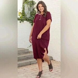 NWT Short Sleeve Maxi‎ Dress With Pockets Size XL